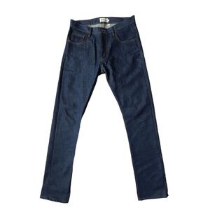 Taylor Stitch Brenham Slim Jeans Mens 32x33 Dark Wash Heavy Duty Denim